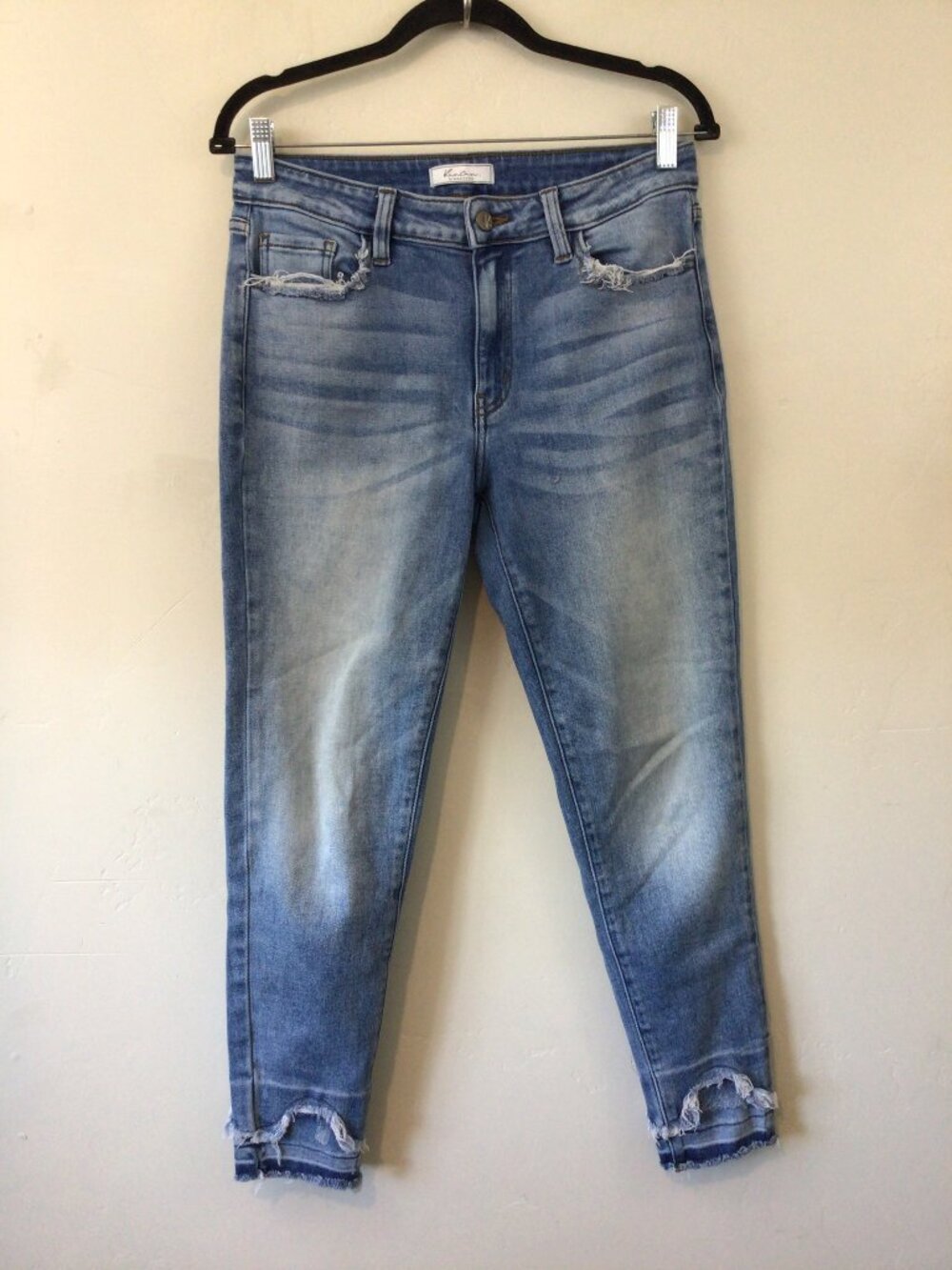 Rancan Signature Mid Rise Ankle Skinny Blue Jeans